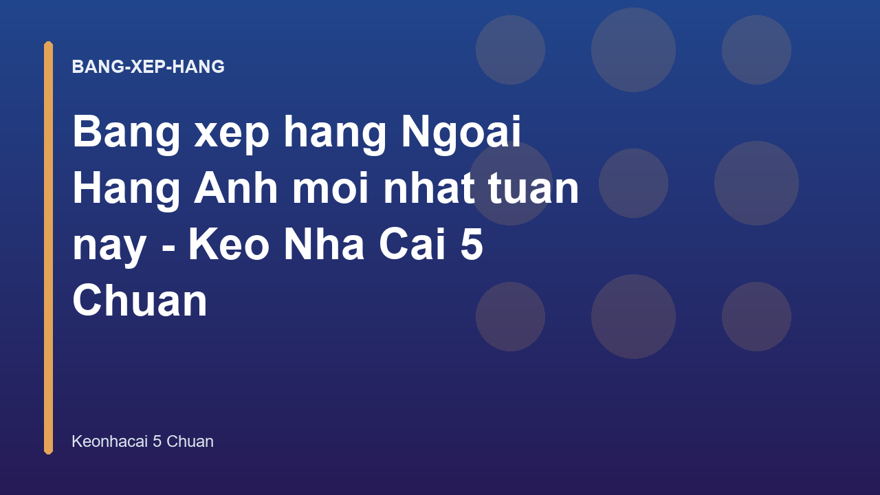 Read more about the article Bang xep hang Ngoai Hang Anh moi nhat tuan nay – Keo Nha Cai 5 Chuan